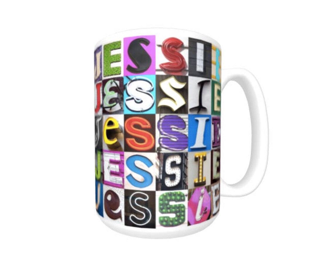 ☕ Taza Personalizada Con El Nombre TESSA – SignYourName – Taza De Cerámica Blanca – Apto Lavavajillas Y Microondas