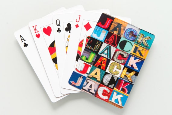 Getuigen Beschaven raken Gepersonaliseerde speelkaarten met de naam JACK in letters van - Etsy  Nederland