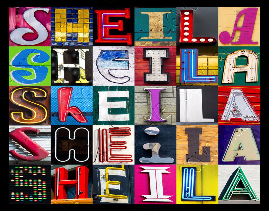 Personalized Poster Featuring SHEILA Showcased in Photos of Sign ...