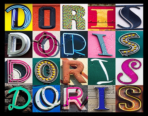 DORIS Personalized Poster Featuring Photos of Letters From Signs ...