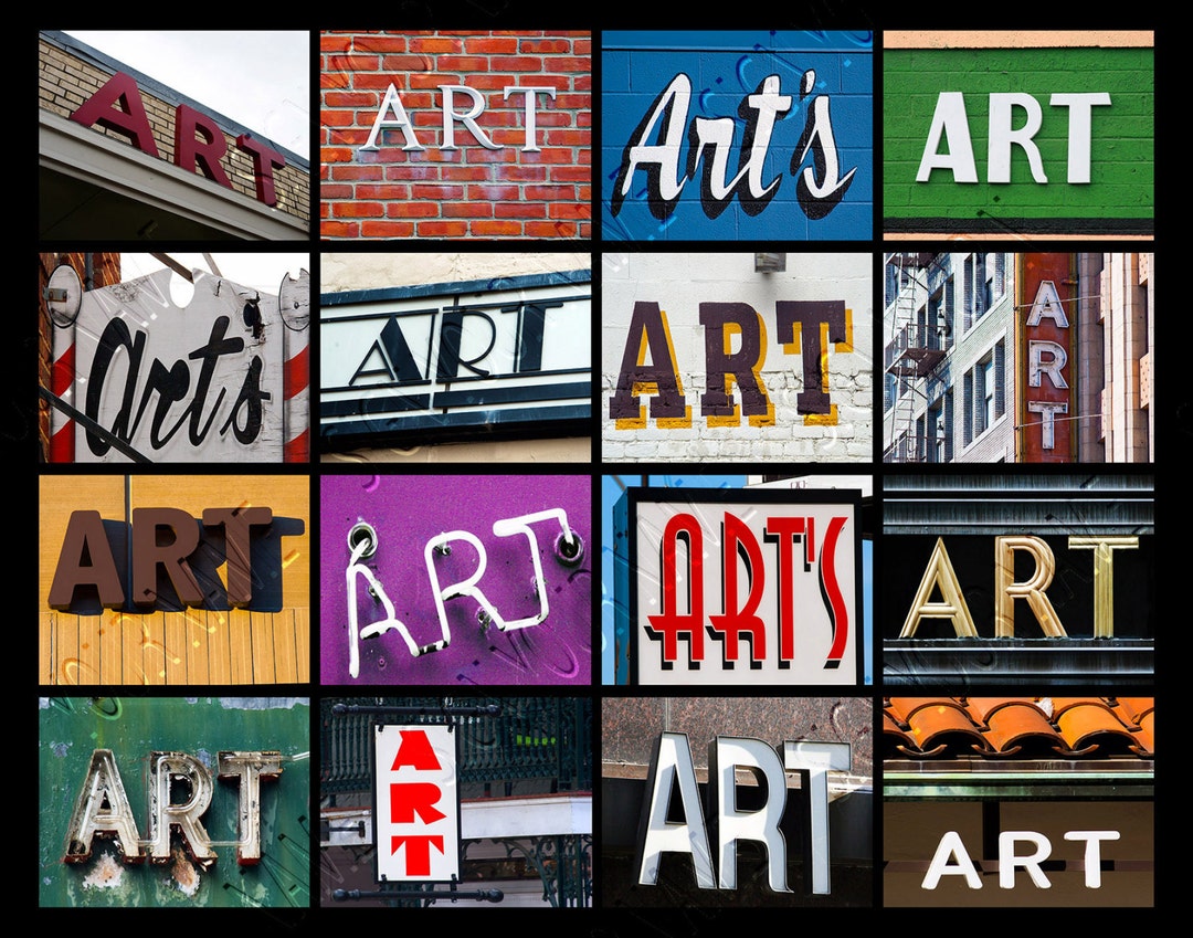 Personalized Poster Featuring ART Showcased in Photos of Signs; Art ...