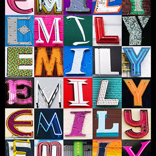 Emily Name Poster - Etsy