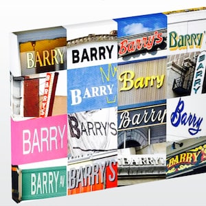 Personalized Photo Canvas featuring the name BARRY in photos of signs; Wall art; Wall decor; Home decor; Housewarming gift