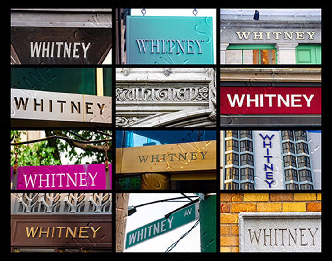 Whitney Sign Personalized Poster Featuring WHITNEY Showcased in Photos of Signs; Art ...