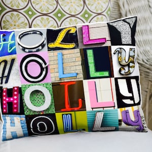 Personnalisable, oreillers avec n’importe quel nom en lettres de l’alphabet signe ; Sur mesure canapé coussins ; Coussins colorés ; Coussin photo ; Coussins de canapé