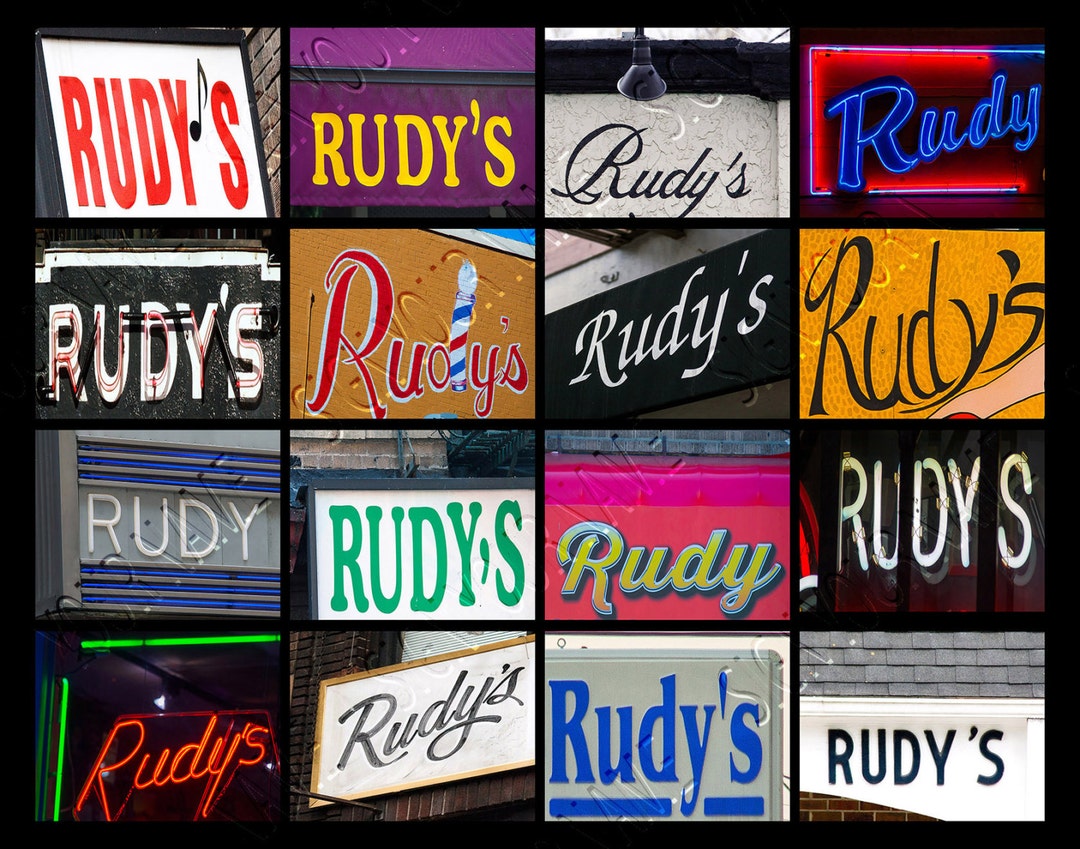 Hello Rudy Sign Personalized Poster Featuring RUDY Showcased in Photos of Signs; Art ...