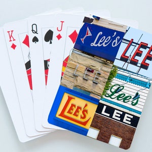 Naipes personalizados con el nombre LEE en real firmar fotos; Naipes personalizados; Baraja de cartas; Poker; Juegos de cartas