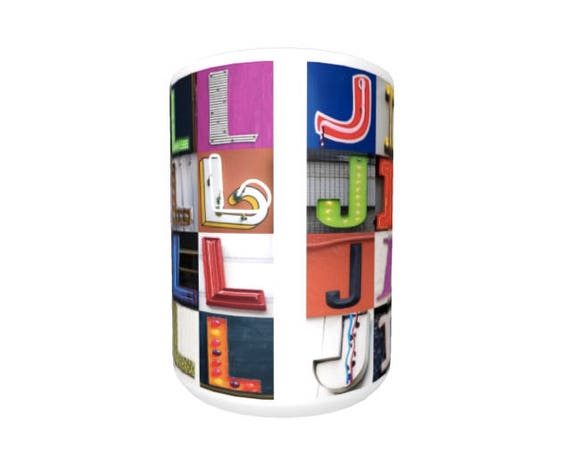 Cup featuring the name in photos of sign letters JILLIAN Coffee Mug 