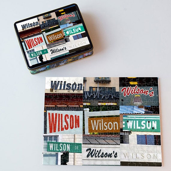 Personalized Puzzle featuring the name MARIO in photos of actual signs; Name puzzle; Children; Custom toy; Jigsaw puzzle
