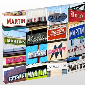 MARTIN Personalized Photo Canvas featuring the name in photos of signs; Wall art; Wall decor; Home decor; Housewarming gift
