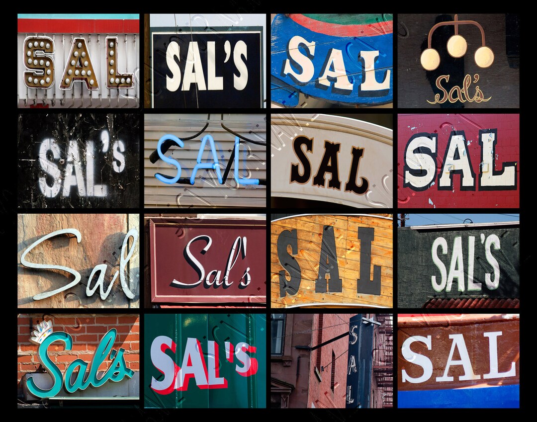 Personalized Poster Featuring SAL Showcased in Photos of Actual Signs ...
