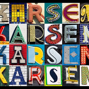 CARSON, KARSEN or KARSON Personalized Poster Featuring Photos of ...