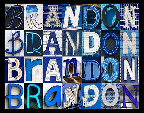 BRANDON Personalized Poster Featuring Photos of Alphabet Letters From ...