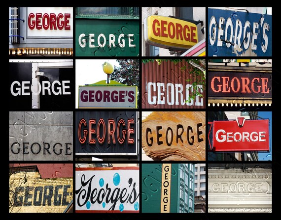 Cartel Personalizado Con George Mostro En Fotos De Muestras Etsy