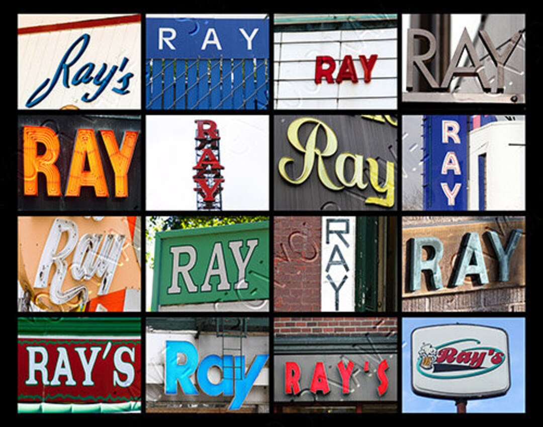 RAY Personalized Poster Featuring Photos of Actual Signs; Art Print ...