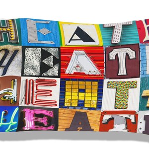 Personalizada de funda de almohada con BREZO en cartas de la muestra; Fundas de almohada personalizadas; Decoración del dormitorio adolescente; Funda de almohada fresca; Ropa de cama