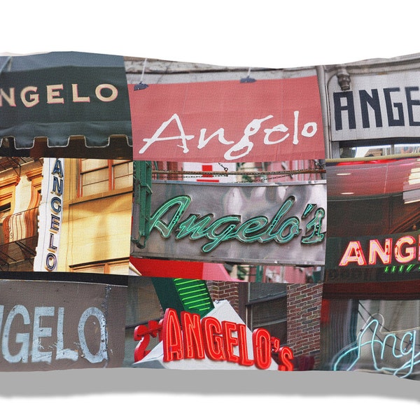 Personalized Pillow Case featuring ANGELO in sign photos; Custom pillow cases; Teen bedroom decor; Cool pillow case; Personalised bedding