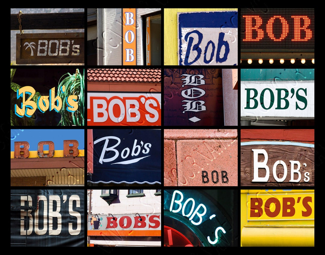 Personalized Poster Featuring BOB Showcased in Photos of Actual Signs ...