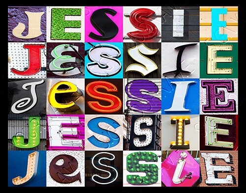 JESSE or JESSIE Personalized Poster Featuring the Name Showcased in ...