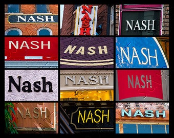NASH Personalized Poster featuring the name showcased in photos of actual signs; Art print; Wall decor; Custom wall art