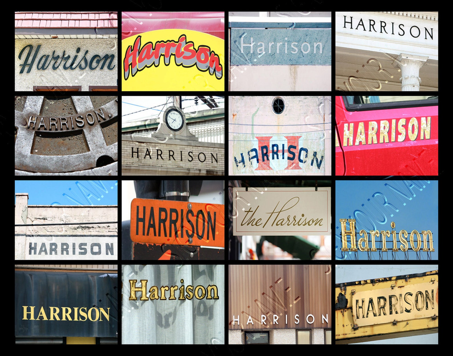 Harrison Sign Personalized Poster Featuring HARRISON Showcased in Photos of Signs ...