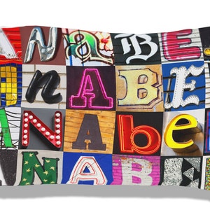 Personalized Pillow Case featuring LUIS in sign letters; Custom pillowcases; Teen bedroom decor; Cool pillowcase; Bedding