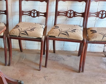 Vintage Richardson Brothers Company Oak Dining Chairs Set of 4 - Etsy