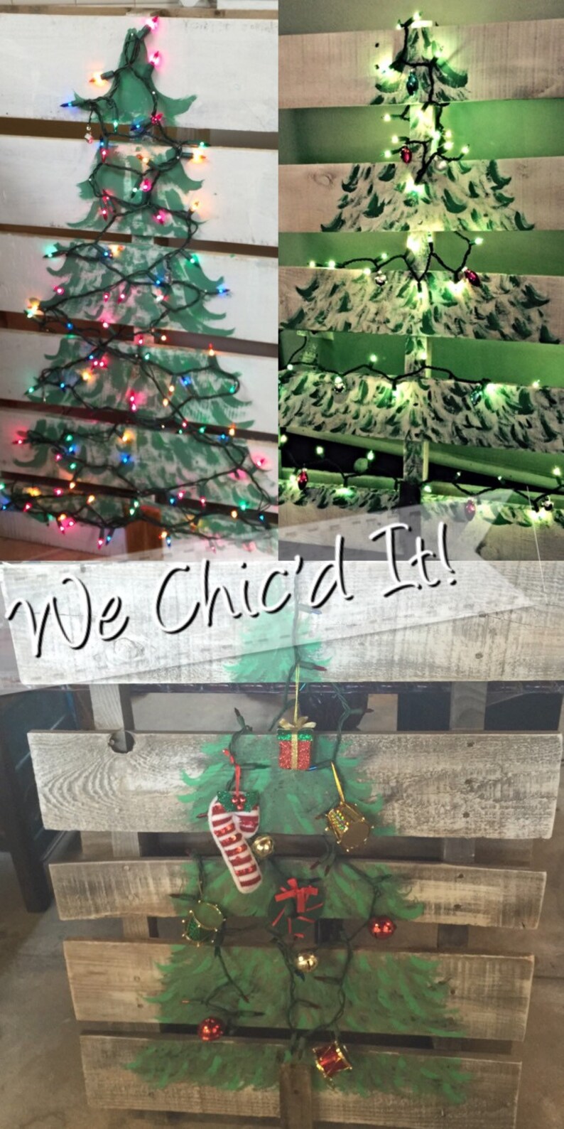 Holiday Pallet Signs/wall Art Christmas Tree US Flag Etsy