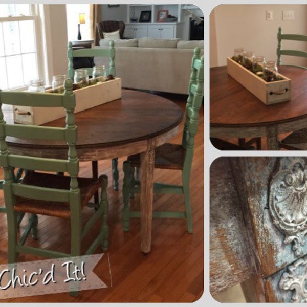 Shabby Chic Table Etsy