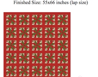 Holiday Twinkles Lap Size Quilt Pattern- Christmas Quilt Digital File Download