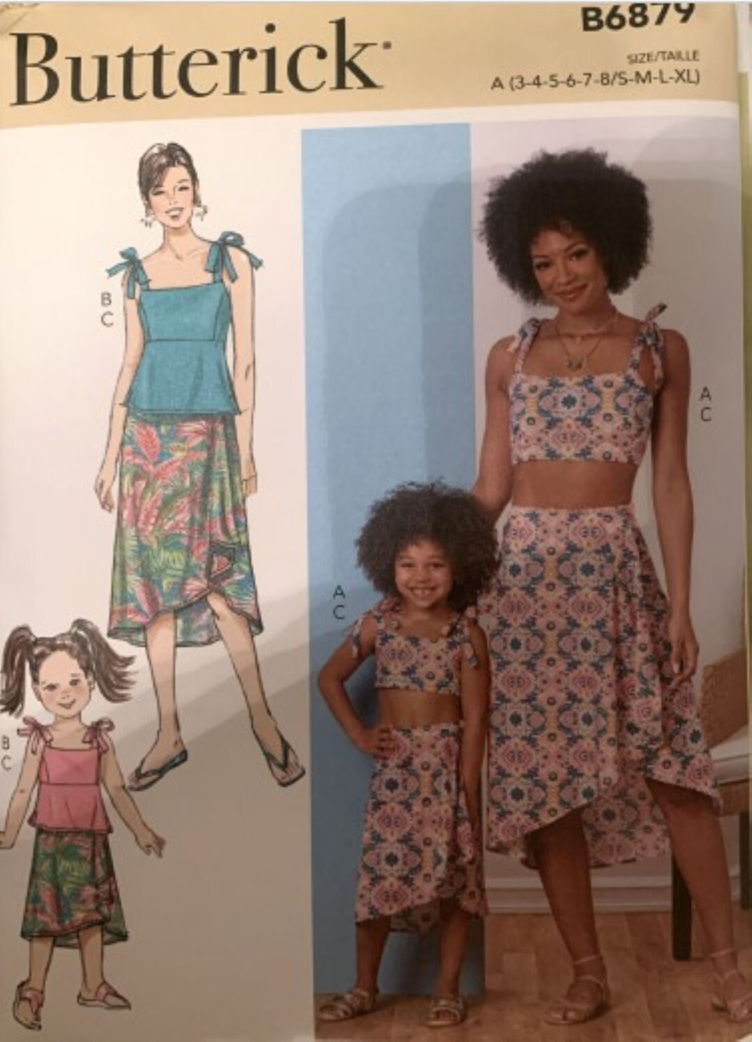 Missy様 B6879 Girls/ Misses' Top/ Skirt Sizes Girl 3-8,misses S-XL