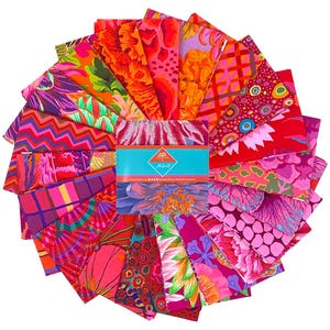 Kaffe Fassett Collective Classics Plus Ruby Charm Pack 42 5-inch Squares FreeSpirit Fabrics