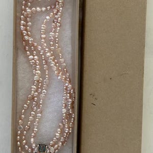 Unique Pink Pearl Necklace with Moonstone