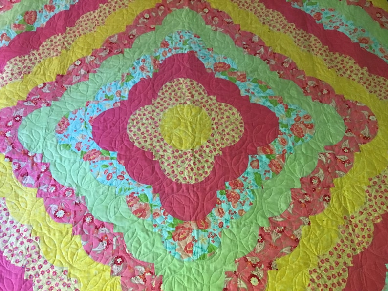 Handmade Queen Quiltspringtime Quiltgift for Her Birthday Etsy