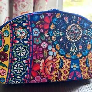 Handmade Make-up Bag | Red Zippered Cosmetic Bag | Toiletry Bag