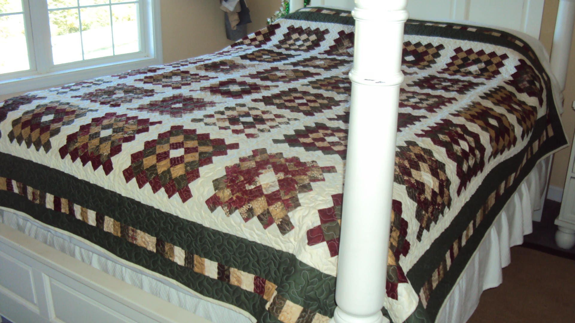 Handmade Christmas Queen Sized QuiltSoft Patchwork Quilt Etsy