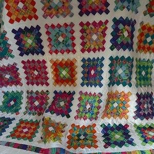 Country Chic Traditional Handmade Quilt- Queen Quilt--Custom Made Gift-Birthday Gift-