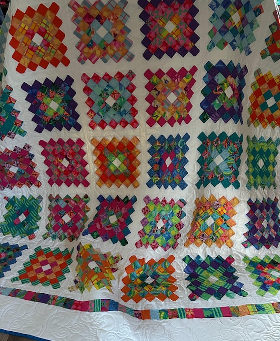 Country Chic Traditional Handmade Quilt- Queen Quilt--Custom Made Gift-Birthday Gift-