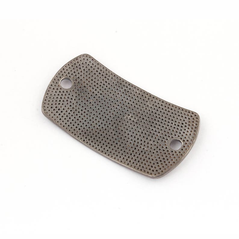 Diamond Charm Connector 54mmx28mm PDC1047 1 Pc Pave Diamond 925 Sterling Silver Rounded Rectangle Bead Connector
