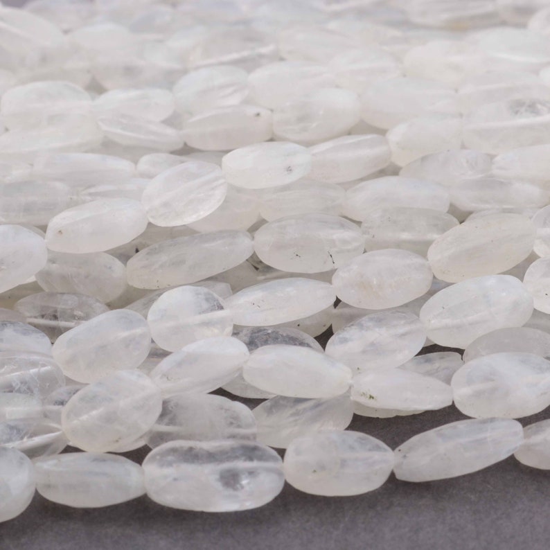 moonstone Faceted Ovel Beads 8mmx7mm-10mmx5mm 12.5 inches RB019 5 Strands Finest quality Rainbow Moonstone Oval Loose Spacer Beads