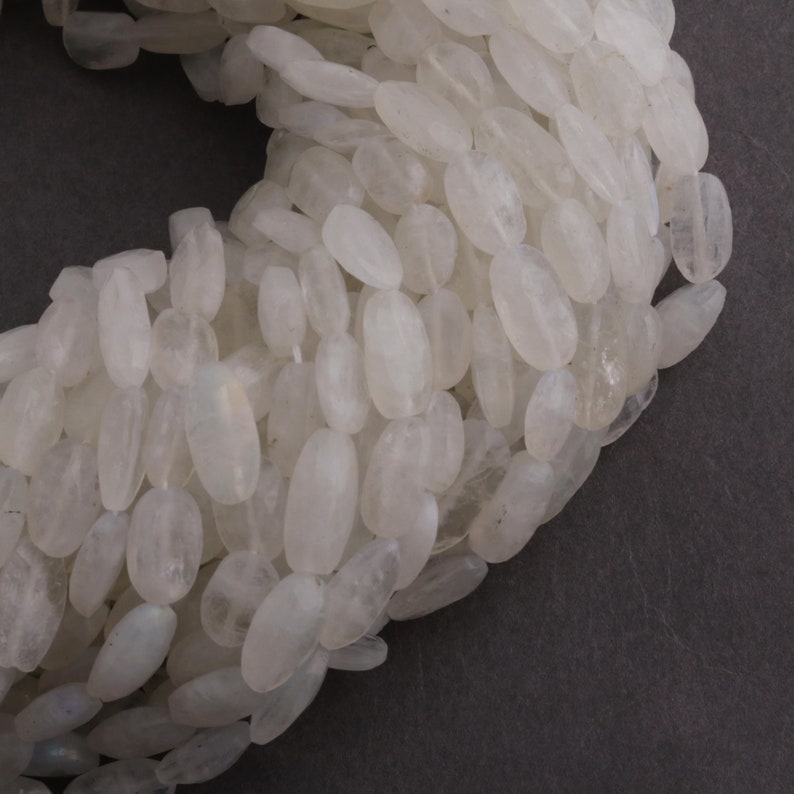 moonstone Faceted Ovel Beads 8mmx7mm-10mmx5mm 12.5 inches RB019 5 Strands Finest quality Rainbow Moonstone Oval Loose Spacer Beads