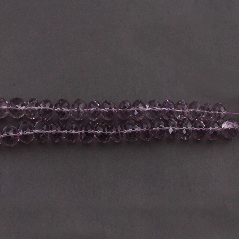 Pink Amethyst Rondelle Beads 12mm-14mm 16.5 Inches BR1481 1 Strand Pink Amethyst Faceted Rondelle