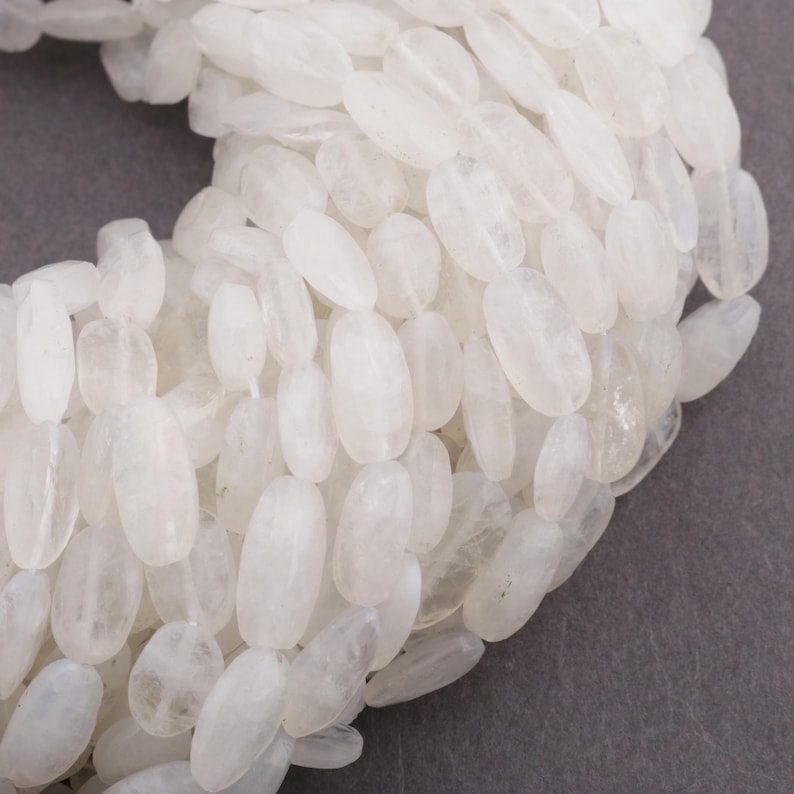 moonstone Faceted Ovel Beads 8mmx7mm-10mmx5mm 12.5 inches RB019 5 Strands Finest quality Rainbow Moonstone Oval Loose Spacer Beads