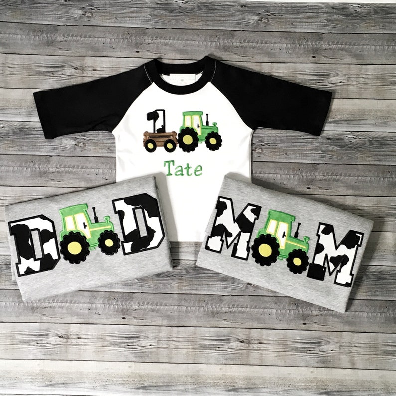 Tractor Family Birthday Shirts Embroidered Farm Tractor - Etsy