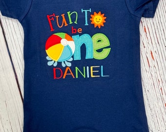 One In The Sun 1st birthday banner, Pool party decorations, Summer 1st birthday party cake topper, Beach ball first birthday, Beach  party