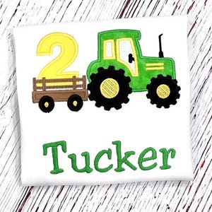 Personalized Tractor 2nd Birthday Shirt: Custom Farm Party