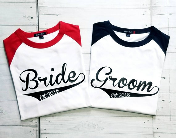 Bride And Groom Shirts Wedding Party Shirts Bridesmaids Etsy