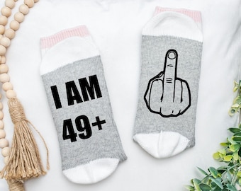 50th Birthday gift for women, 50th gift for men, 50th birthday socks, funny socks with sayings