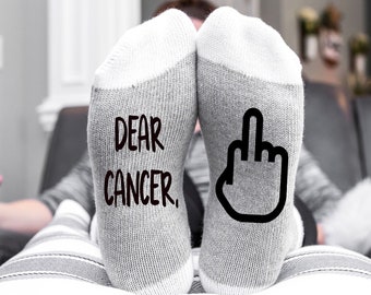 Cancer socks, Cancer Gift, socks for chemo, Cancer gift basket gift, Fuck Cancer Socks for men, women