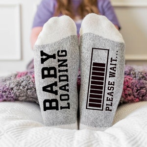 Baby Loading Please Wait socks, Funny Pregnancy socks, Mother's Day Gift, Pregnancy Announcement
